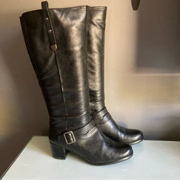 Black Laura Ashley Knee-High Boots - Picture 2 of 7